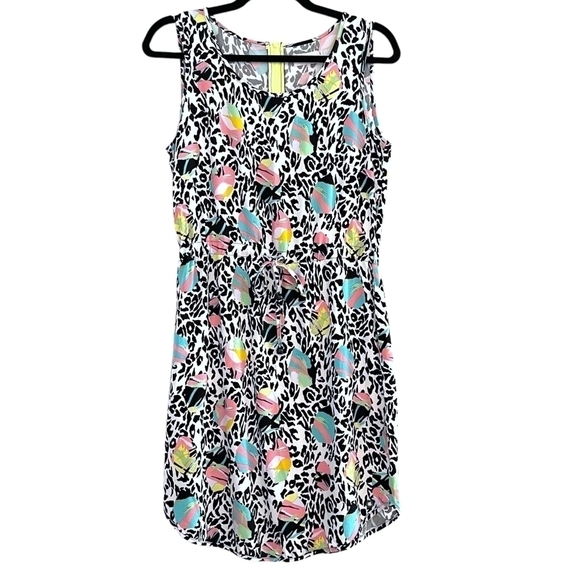 Anthropologie NÜMPH Leopard Neon Print Summer Dress Size EU 36 / Small - Picture 1 of 3